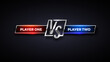 VS Versus Battle headline Modern banner template, Red and Blue shiny background, Fight Game, Game Interface. Vector