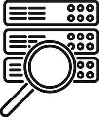 Poster - Server database icon outline vector. Crm data
