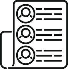 Poster - Client soft icon outline vector. Platform system