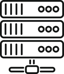 Poster - Network icon outline vector. System database