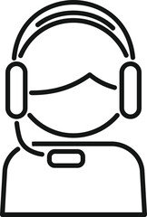 Poster - Call center customer icon outline vector. Platform system