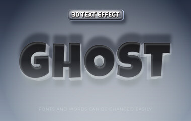 Wall Mural - Ghost horror 3d editable text effect style