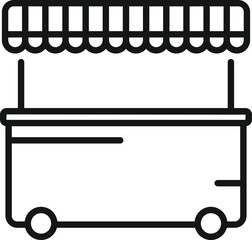 Poster - Street stand icon outline vector. Food stand