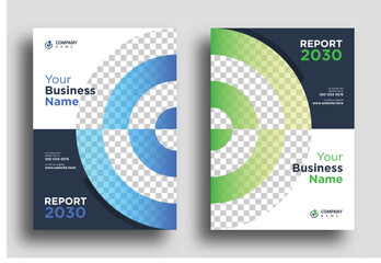Wall Mural - annual report brochure flyer design vector leaflet presentation book cover business magazine templat