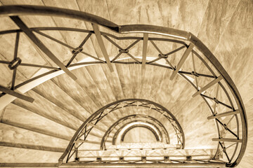 Wall Mural - typical old indoors staircase at a building