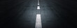 © chiew - Asphalt road texture background, black tarmac surface with white marking stripes, Transport urban background, and Dark street texture detail.