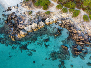 Wall Mural - aerial view of a beautiful beach