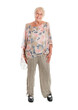 © Louis-Paul Photo - smiling retired senior woman looking at camera isolated on white background