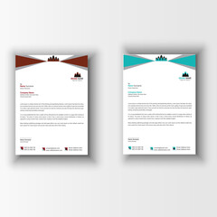 Modern clean Letterhead template Design 