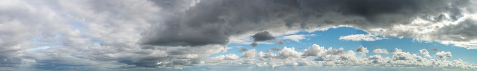 Wall Mural - fantastic soft thunderclouds, sky panorama