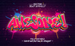 Awesome graffiti style editable text effect