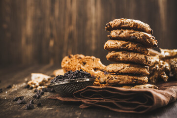 Pile of homemade cookies