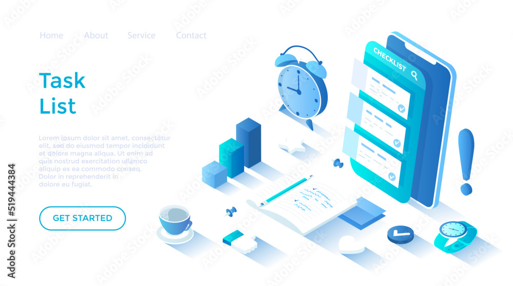Checklist on smartphone screen. Task manager app. List of purchases ...
