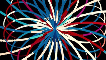 Poster - Colorful pattern of spiral lines with moving vortex. Motion. Geometric pattern with spiral lines and colorful swirl. Swirling circles in spiral pattern
