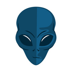 Wall Mural - alien head space outer