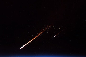 Wall Mural - Asteroid in open space. Elements of this image furnished by NASA
