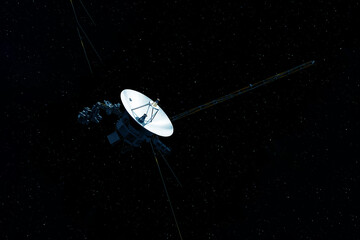 Wall Mural - research probe in outer space. elements of this image furnished by nasa