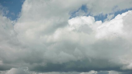 Wall Mural - Sky time lapse, grey clouds quickly flying.