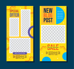 Wall Mural - social marketing pair templates