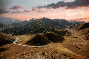 Wall Mural - Lindis Pass Viewpoint, New Zealand