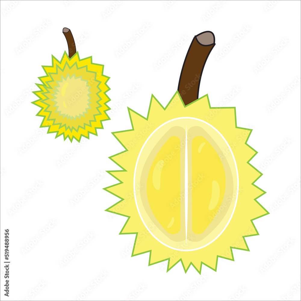 Durian icon logo vector illustration Stock Vector | Adobe Stock