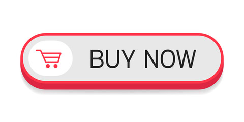 Poster - oval white button buy now isolated on white background. vector illustration.