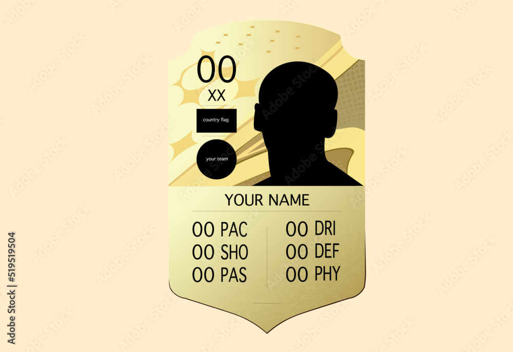 Fifa football rare gold player card ready to edit Stock Vector | Adobe Stock Fifa football rare gold player card ready to edit Stock Vector | Adobe Stock