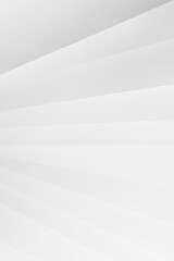 Poster - white abstract geometric background with soft light paper stripes or surfaces as radial pattern in e