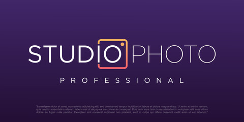 studio photography logo icon vector template