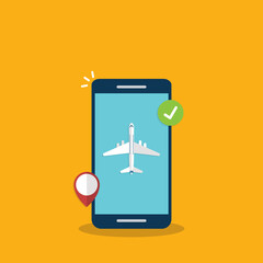 Wall Mural - Flight booking app