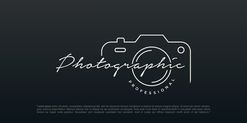 photographic logo design vector template