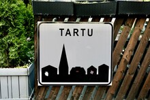 Tartu Road Sign - European Capital Of Culture 2024