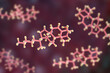 Molecule of cholesterol, 3D illustration