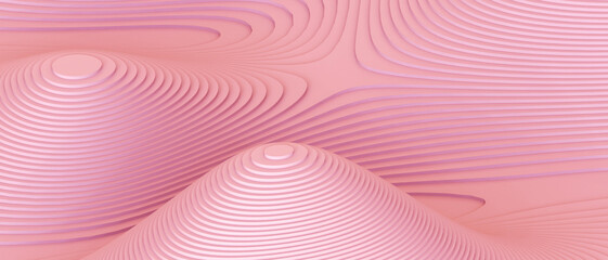 Aufkleber - Ladder of Success. Abstract Curve Background and Futuristic digital Wave for connection Network and Development Concept on red. copy space, digital, software, wireless, banner, website -3d Rendering