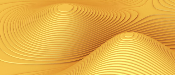 Poster - Ladder of Success. Abstract Curve Background and Futuristic digital Wave for internet network and secure data Concept on yellow. copy space, Protection, Development, banner, website -3d Rendering