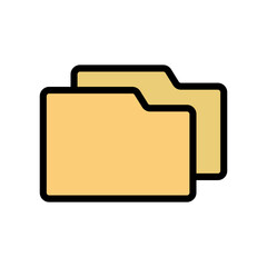 Aufkleber - Two folder icons. A copy of the folder. Vector.