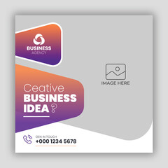 Canvas Print - business social media post banner template