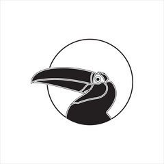 Wall Mural - Bird toucan logo design vector illustration