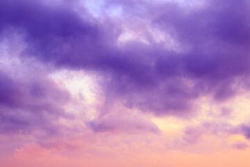 Wall Mural - fantasy, blue, purple and pink evening cloudy sky