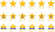 © JB - Set of Star Rating with ribbon in a flat design Starts with 0 to 5