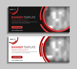 Aufkleber - abstract web banner template design. horizontal banner with place for pictures. business cover layou
