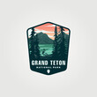vector of grand teton national park logo symbol illustration design, united states national park collection