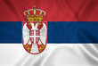 Illustration waving state flag of Serbia