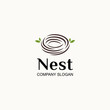 Bird's nest logo - vector illustration, bird's nest logo design emblem. Suitable for your design need, logo, illustration, animation, etc.
