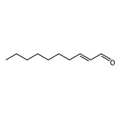 Canvas Print - chemical structure of 2-Decenal (C10H18O)