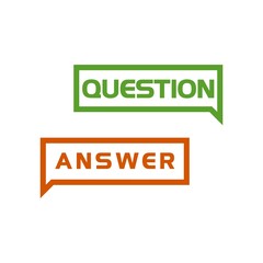 Poster - Speech bubbles with Question and Answer icon isolated on white background