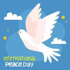 Poster - international peace day lettering