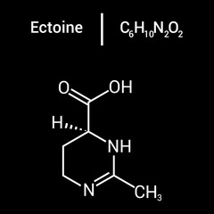 Poster - chemical structure of Ectoine (C6H10N2O2)