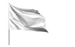 © Savvapanf Photo © - Fluttering blank white flag on flagpole isolated on white background