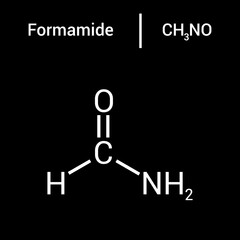 Sticker - chemical structure of Formamide (CH3NO)